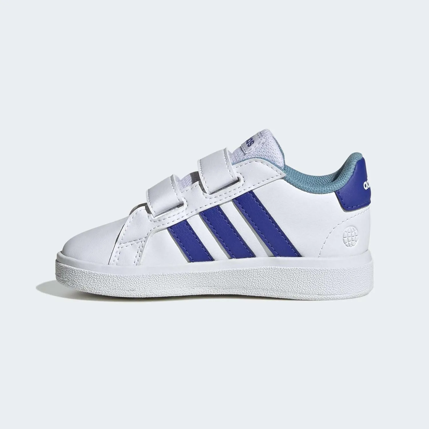 Детские кроссовки Adidas Unisex Baby Grand Court Lifestyle на губе, белый/синий — фото 2