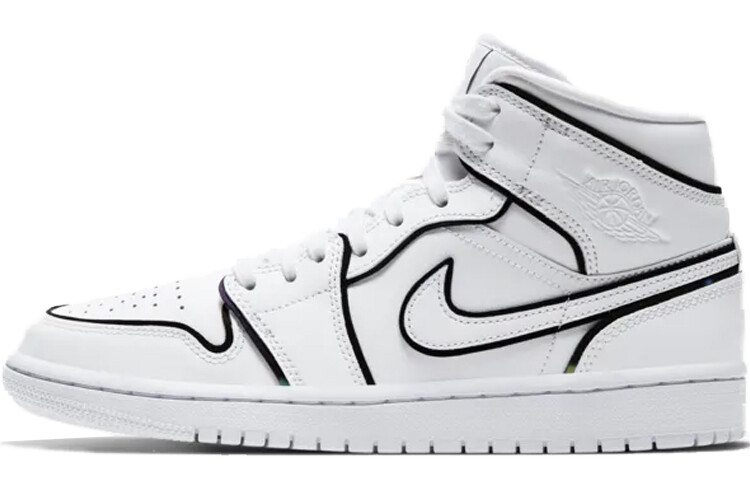 Кроссовки Jordan 1 Mid Iridescent Reflective White Women's