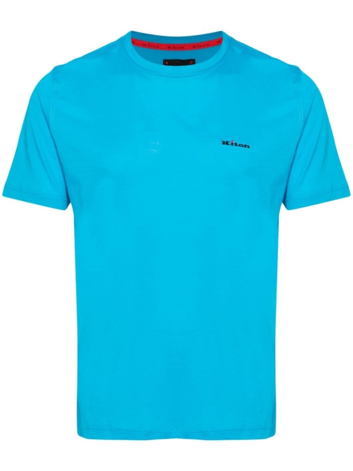 

Kiton футболка с вышитым логотипом, синий