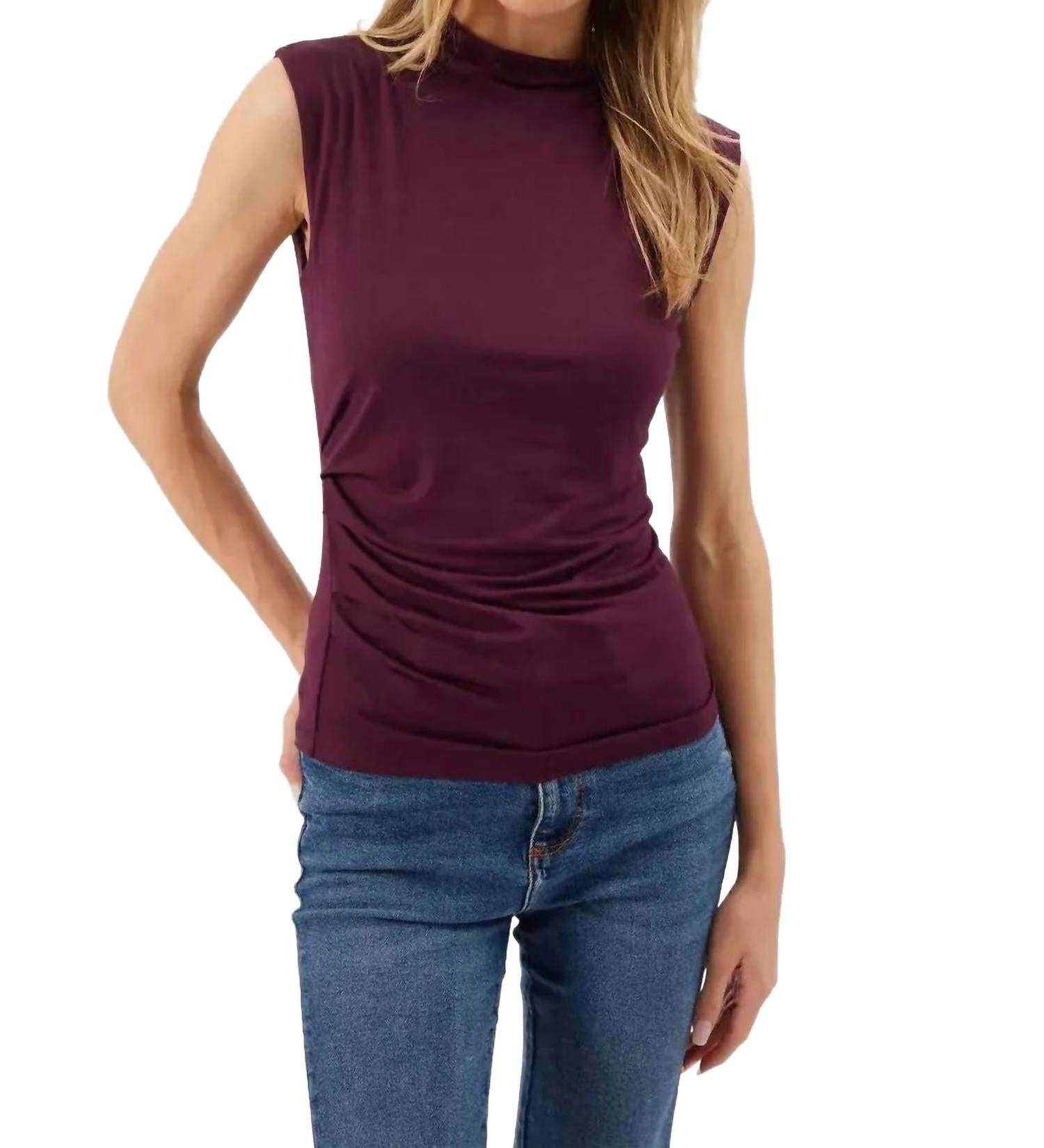 

Топ Morgan Mock Neck в цвете «сливовый» Kylie Paige, Plum