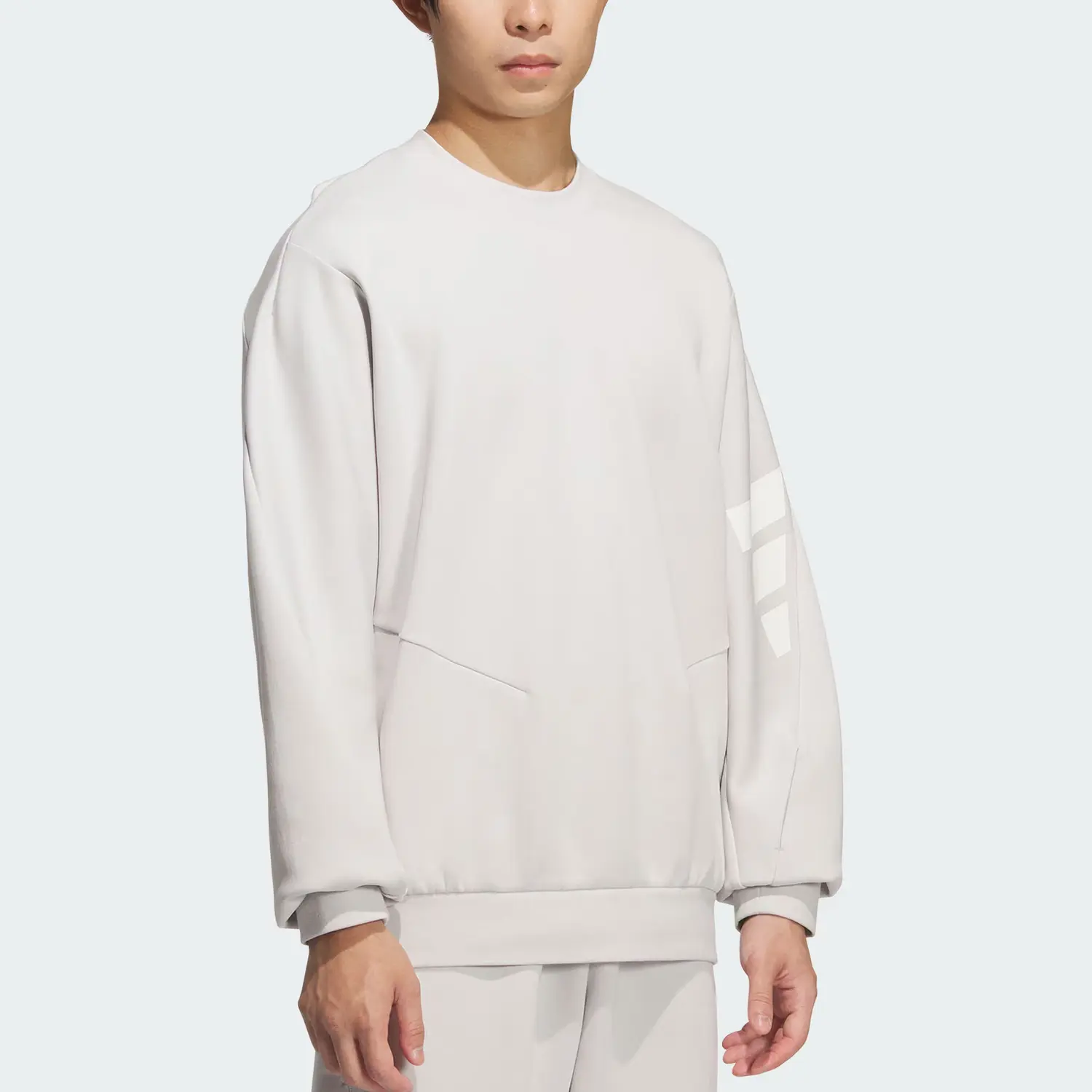 Свитшот FOS FUTURE STYLE SWEAT CREW мужская Adidas, светло-серый — фото 3