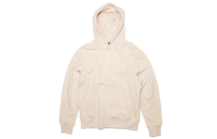 

Футболка с логотипом на лицевой стороне с капюшоном Acne Studios, Овсяный