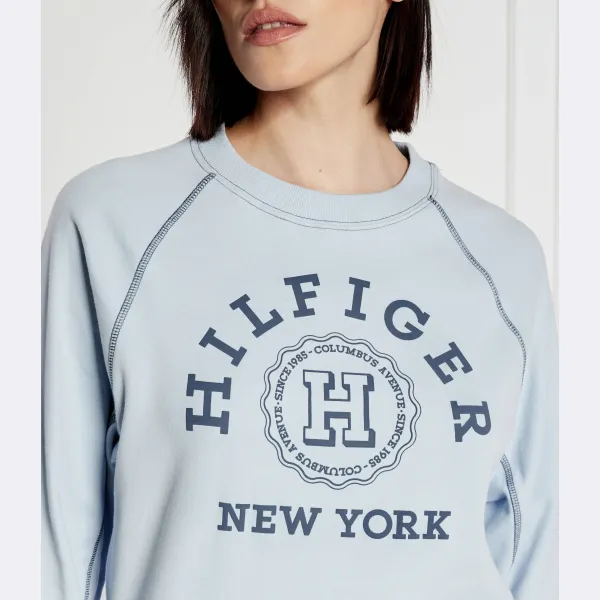 Университетская толстовка стандартного кроя реглан Tommy Hilfiger, синий — фото 3