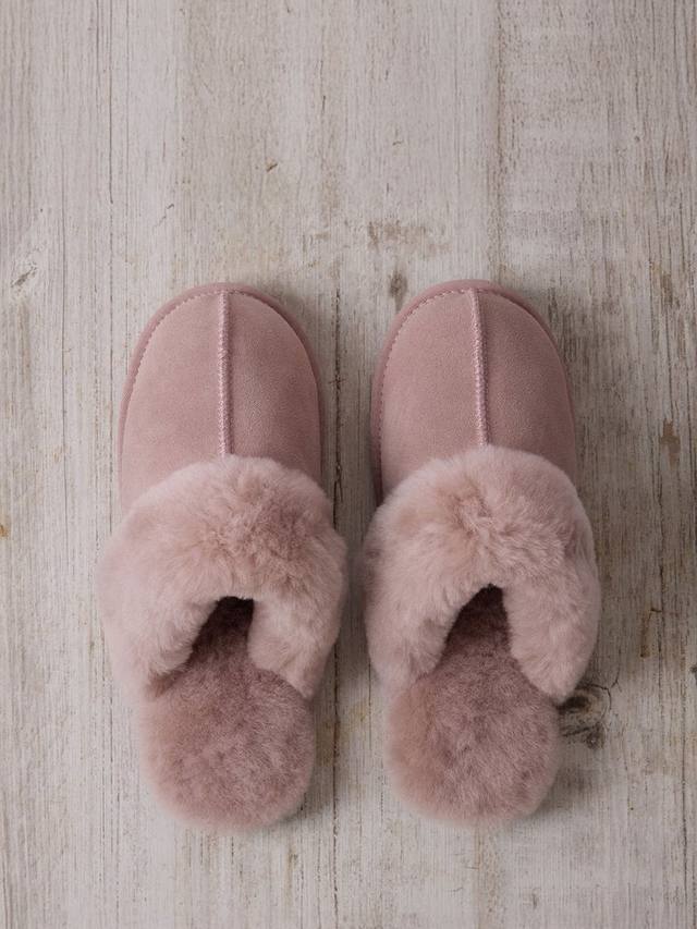 Замшевые тапочки-муле из овчины Chelsea Peers, Pink — фото 2