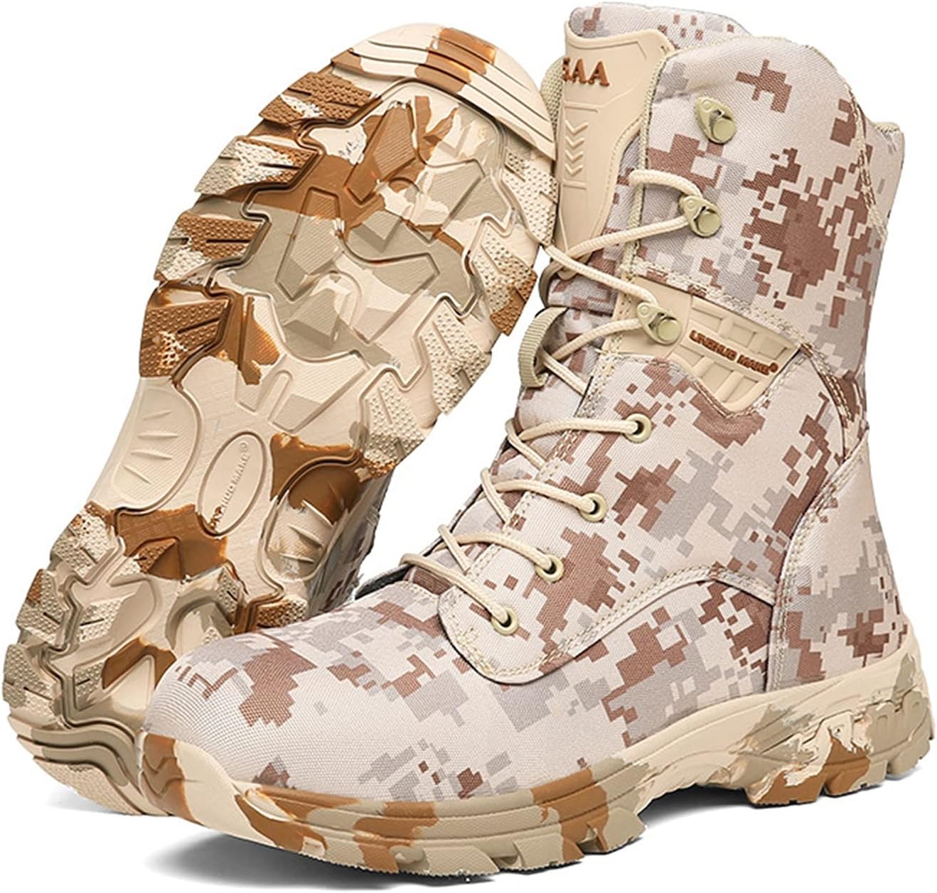 

Высотные походные ботинки, тактические ботинки для мужской армии, боевая обувь с камуфляжем на шнуровке, дышащие и прочные, для походов, охоты, работы, пеших прогулок, поездок на работу (цвет: D, размер: 40 EUR) Rishengchang, 40 EUR B