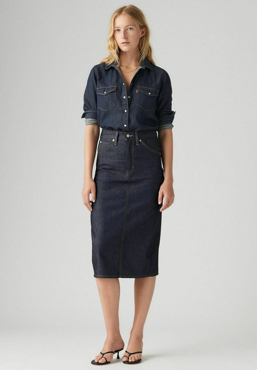 

Джинсовая юбка BACK SLIT - Pencil skirt Levi's, цвет Summer Soft Rigid