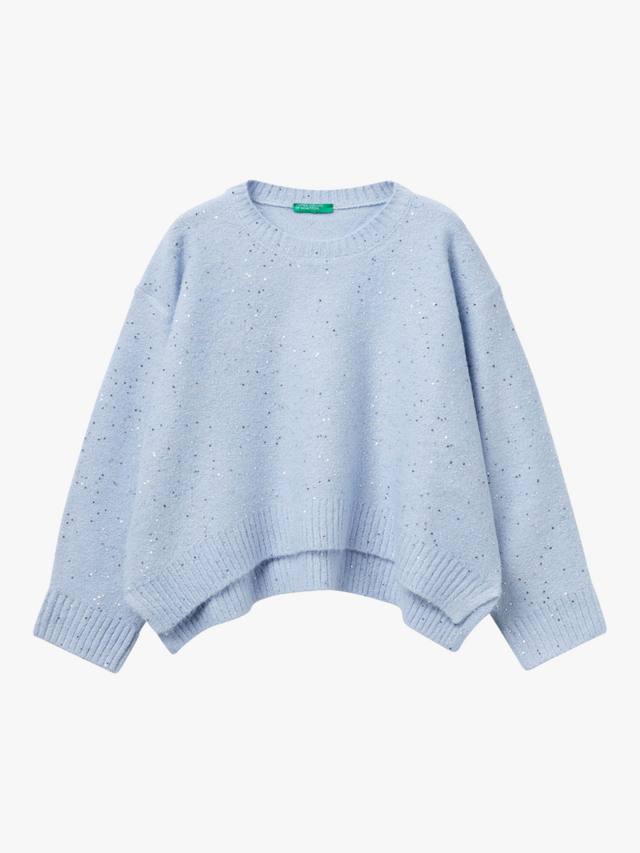Детская толстовка с пайетками Benetton, Blue