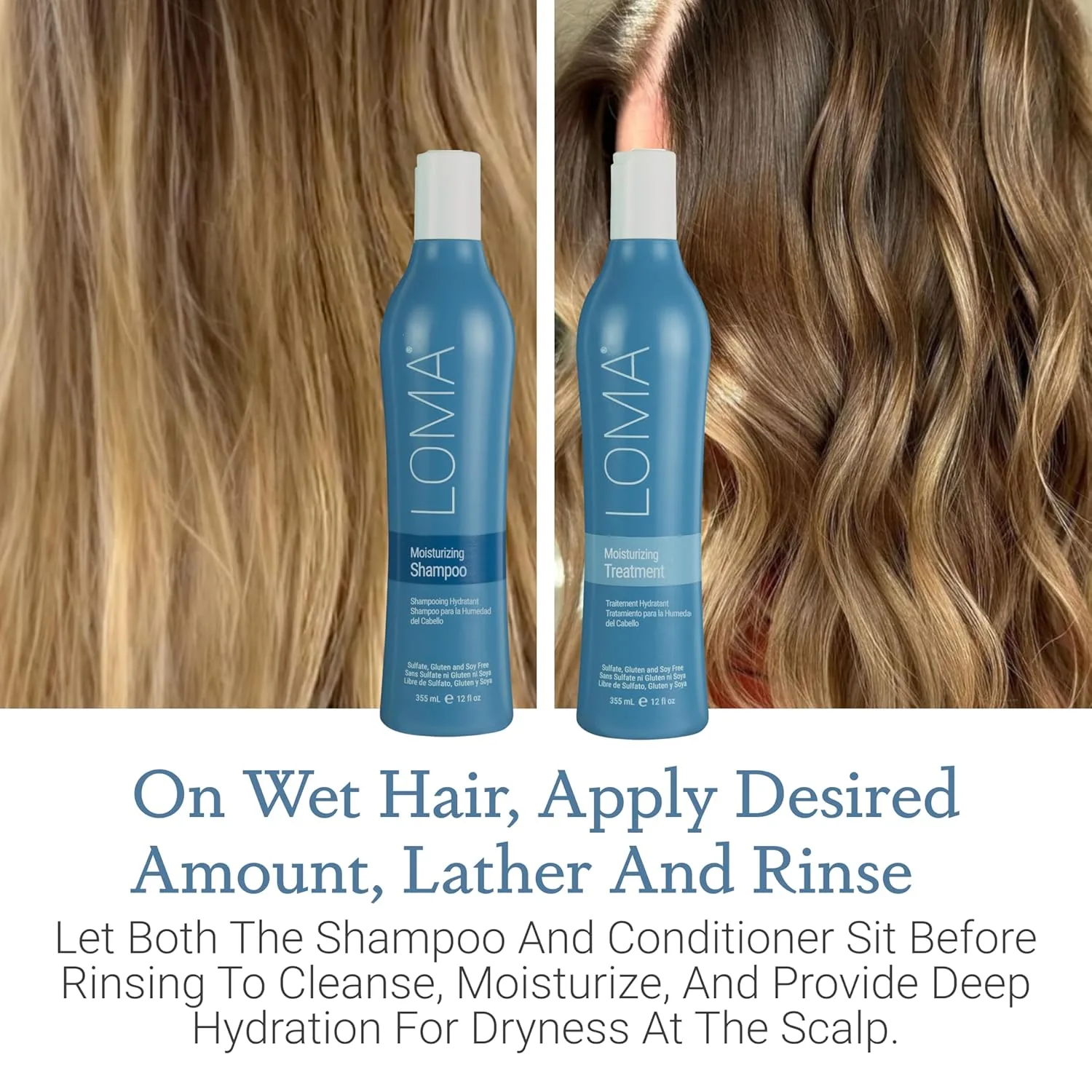 Увлажняющий шампунь и средство для ухода за волосами Loma Hair Care 355 мл (.) — фото 3