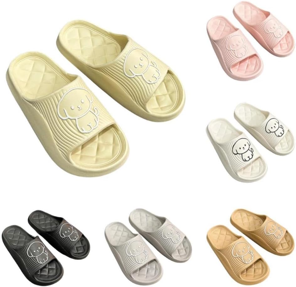 

Милые шлепанцы для женщин с изображением собак Albiva, желтый