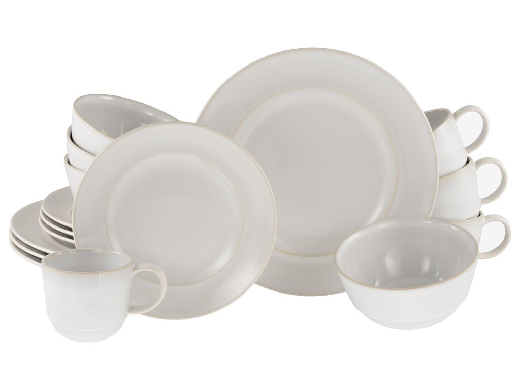 

CreaTable, 23669, Antique Offwhite, комбинированный сервиз, 16 предметов, керамогранит, белый