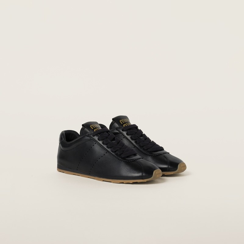 

Кроссовки Plume из кожи наппа Miu Miu, черный