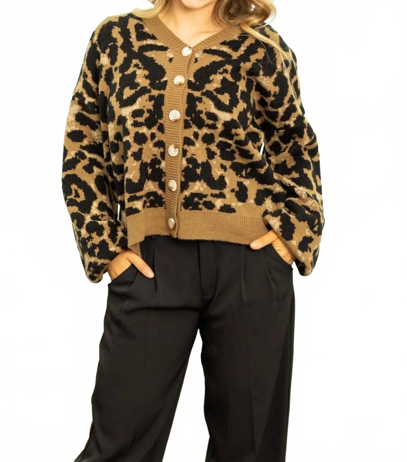 

Укороченный кардиган с леопардовым принтом Southern Grace, Leopard