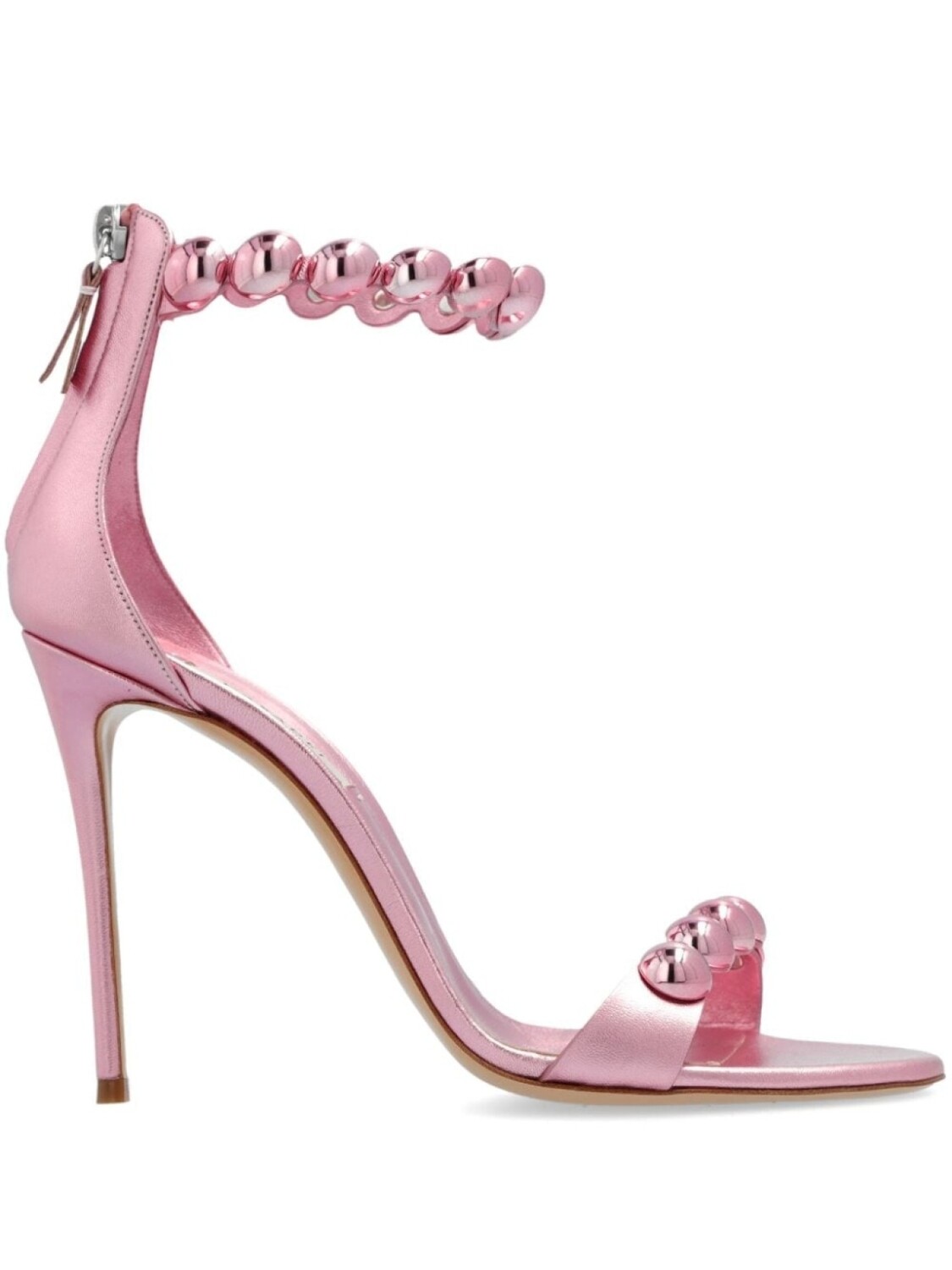 

Босоножки с эффектом металлик Casadei, розовый