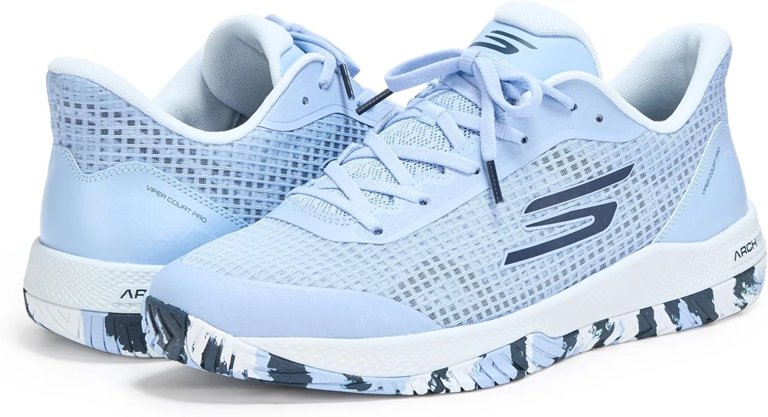 Мужские кроссовки Skechers Viper Court - спортивные кроссовки для пикбола, подходящие для игры на открытом воздухе и в воздухе, с водоотталкивающим покрытием — фото 3