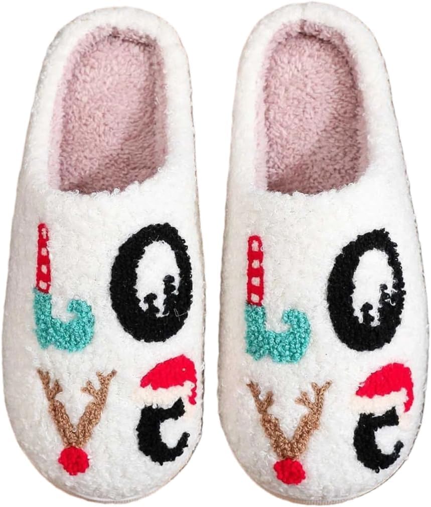 

Зимние домашние тапочки для женщин, уютные плюшевые тапочки с флисовой подкладкой, мягкие и пушистые с нескользящей подошвой, теплая обувь для дома и улицы для холодной погоды для женщин и мужчин Flteuds, белый