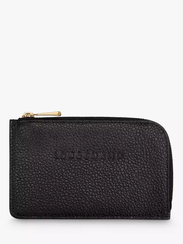 

Картхолдер Longchamp Le Foulonné Zipped Leather, черный
