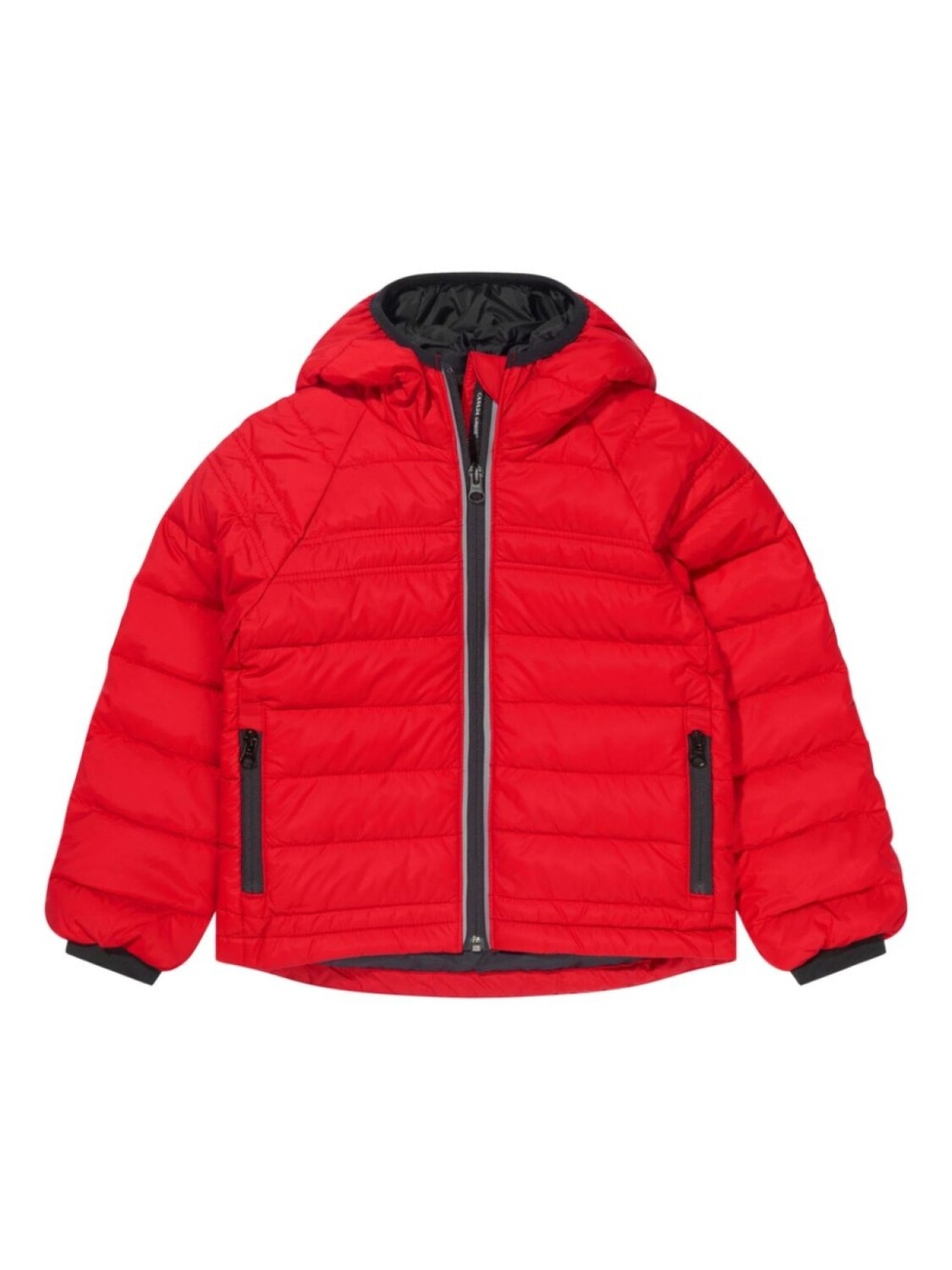 

Canada Goose Kids куртка с капюшоном и нашивкой-логотипом, красный