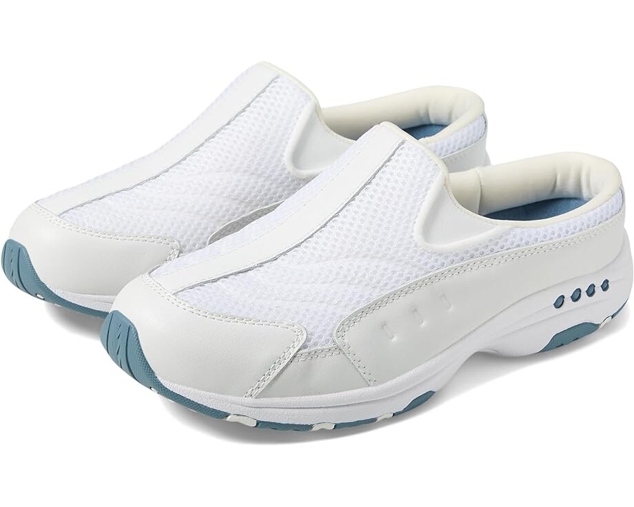 

Кроссовки Easy Spirit Traveltime, цвет White Leather/Light Blue