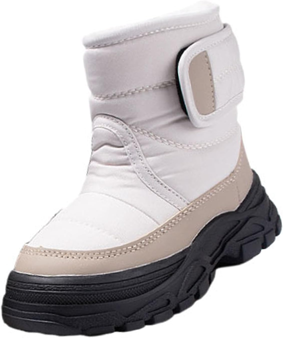 

Детские зимние ботинки для девочек, водонепроницаемые с противоскользящей подошвой, легкие зимние уличные ботинки для мальчиков с короткой обувью, утепленные флисом Generic, White