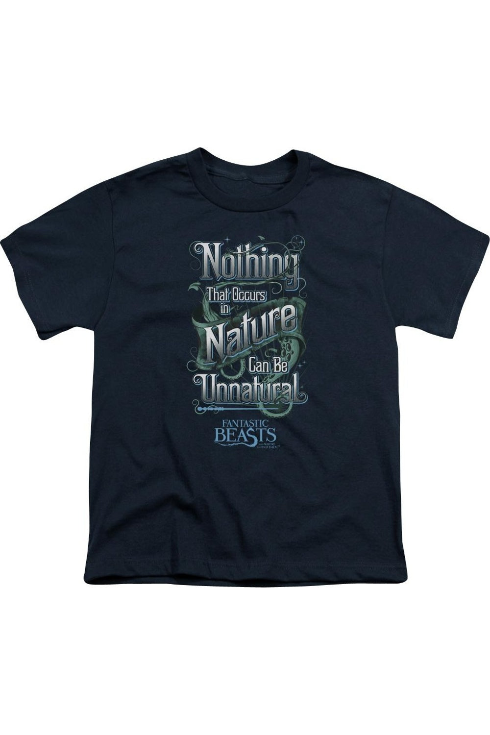 

Фантастические твари: необычная футболка с коротким рукавом для детей Gildan, темно-синий