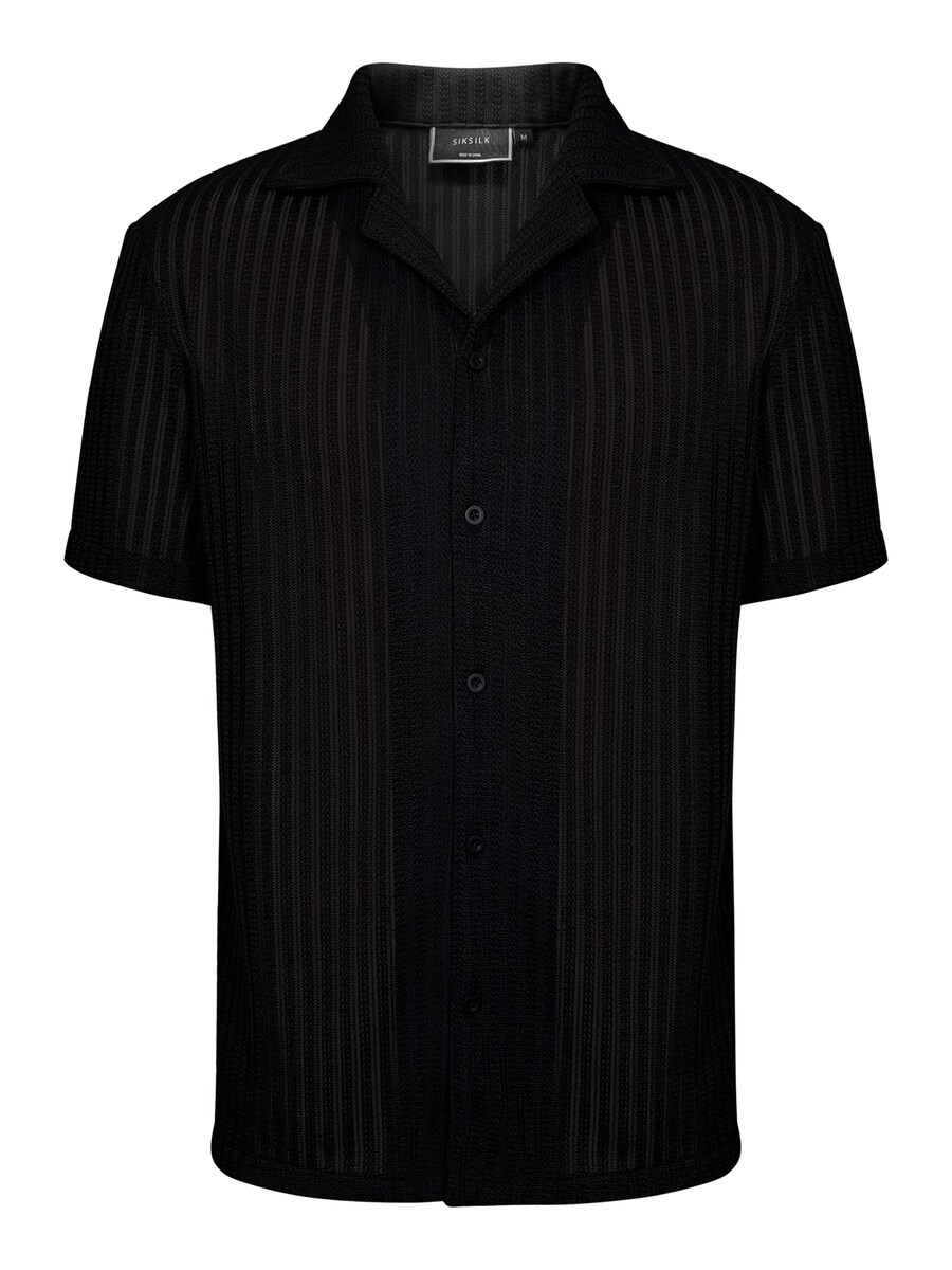 

Рубашка на пуговицах классического кроя SikSilk, Black