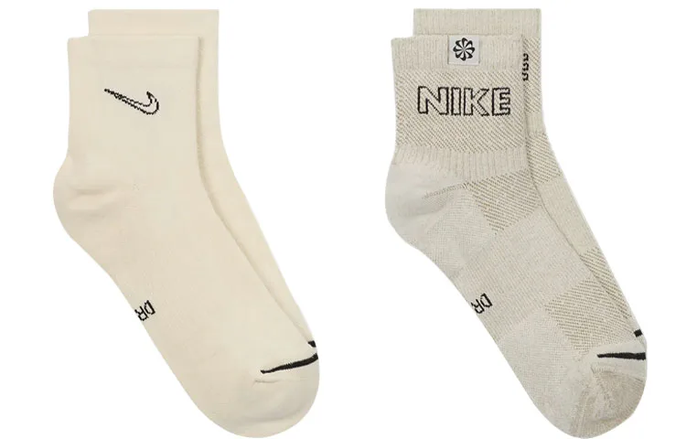Носки Mid Calf Unisex 2 Pack Nike, 2 pack (бежевый+хаки) — фото 4