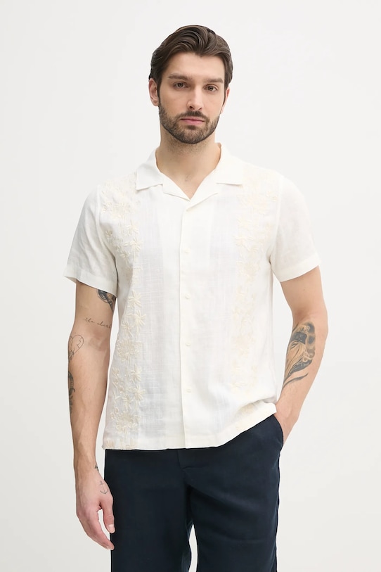 

Рубашка с добавлением льна MOSLEY Guess, бежевый