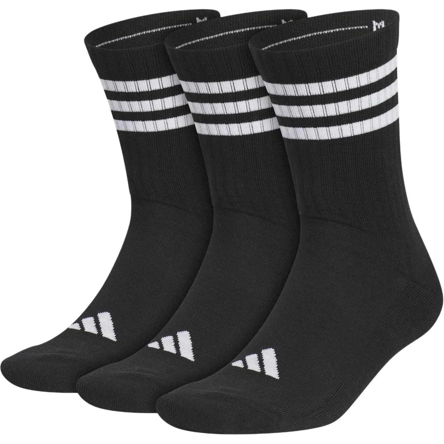 Adidas Носки CUSHIONED CREW Unisex, набор из 3 пар, черный/белый — фото 3