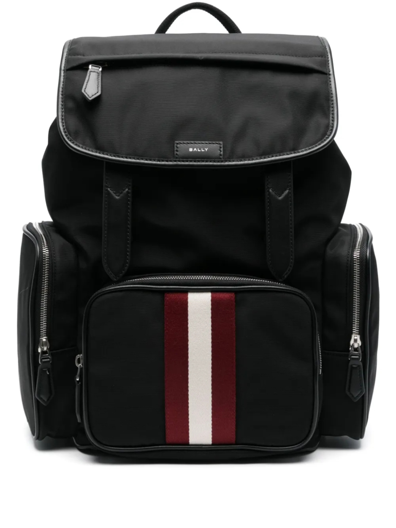 

Рюкзак с полосками Bally, черный
