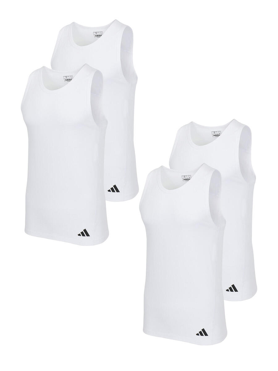 

ADIDAS Мужская дышащая тренировочная майка Active Flex Cotton Ergonomic белого цвета