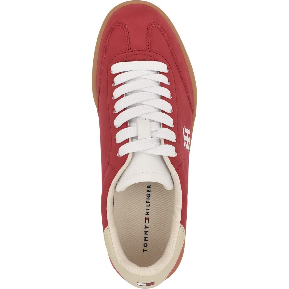 Кроссовки на шнурках Sarhli lace up fashion sneaker Tommy Hilfiger, red/white — фото 3
