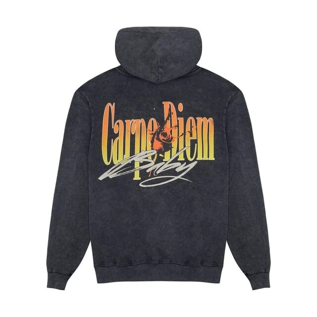 

Черная толстовка с капюшоном Crime Diemen's Carpe diemen's Criminal Damage, черный