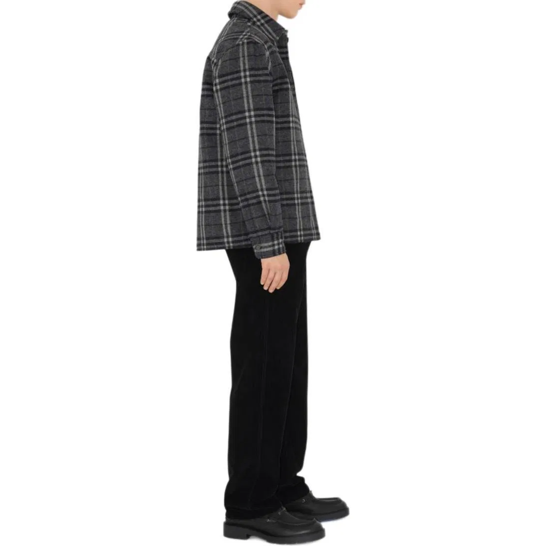 Пуховик Burberry Checked Press-Stud Indigo — фото 4