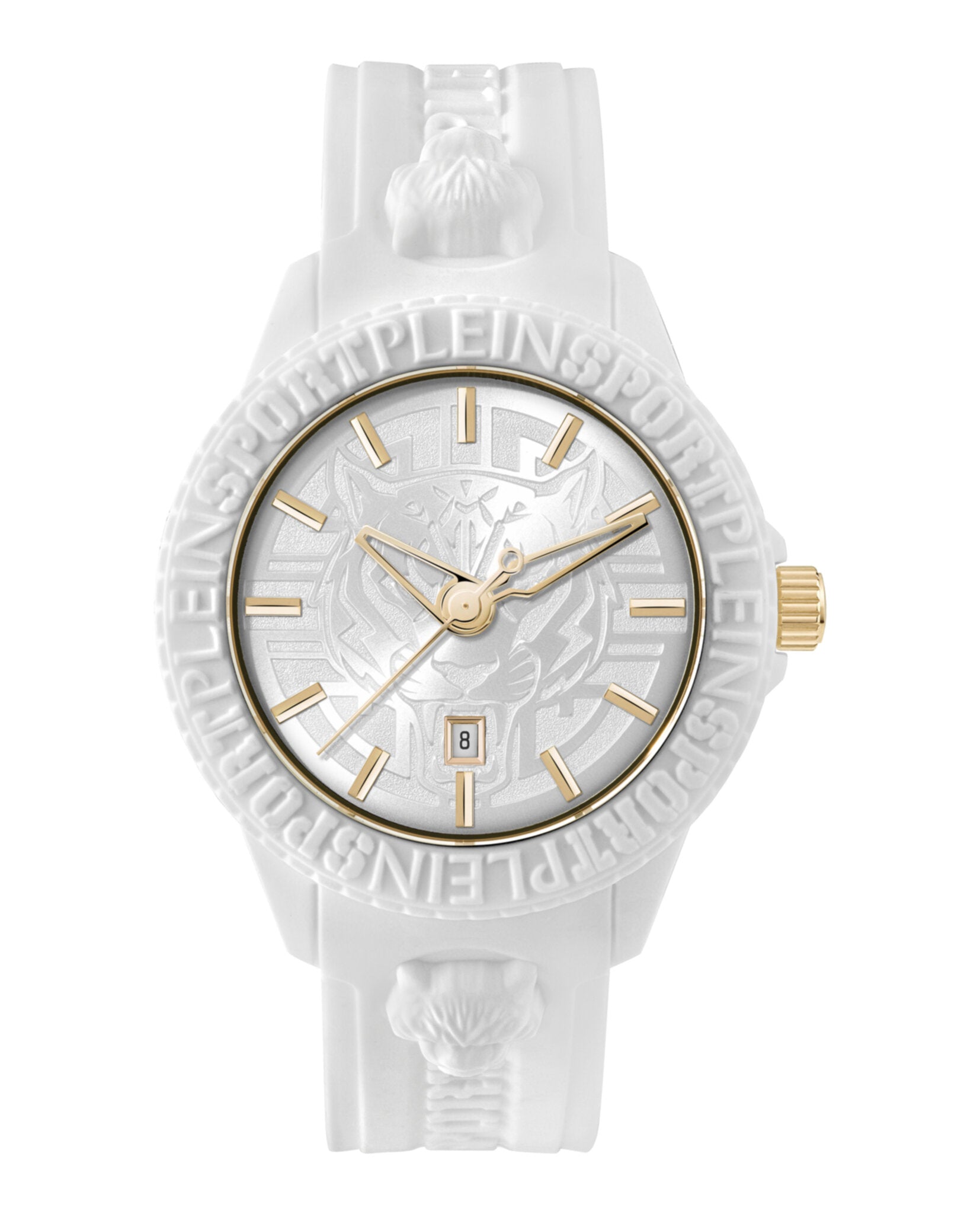 

Бесстрашные силиконовые часы PLEIN SPORT, цвет white/white/silver