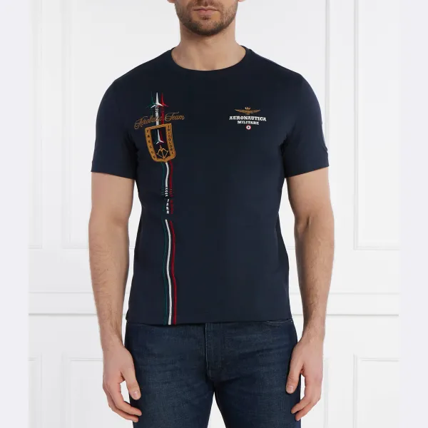 

Футболка стандартного кроя Aeronautica Militare, синий