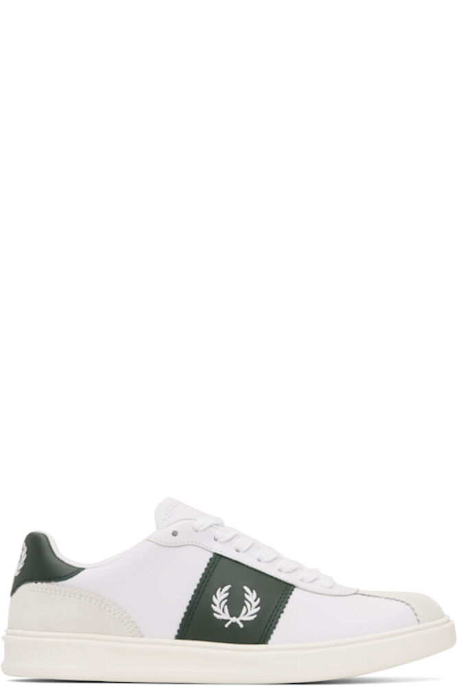 

Белые и зеленые кроссовки B4 Fred Perry