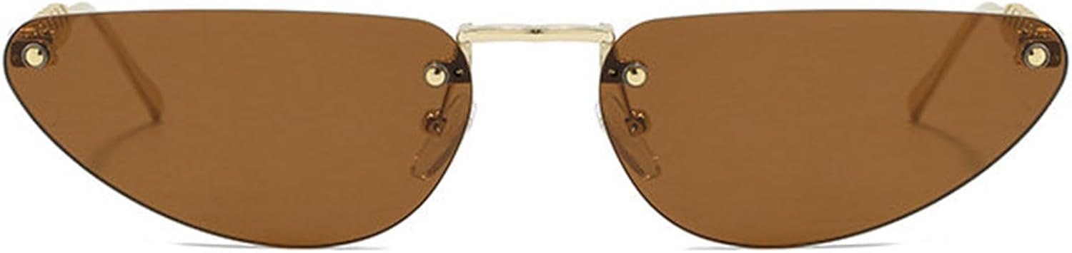 

Хелена Модные жемчужные солнцезащитные очки без оправы для женщин, ретро-очки "кошачий глаз", металлическая оправа, защита от УФ-излучения UV400, голубые и розовые оттенки helena, C1