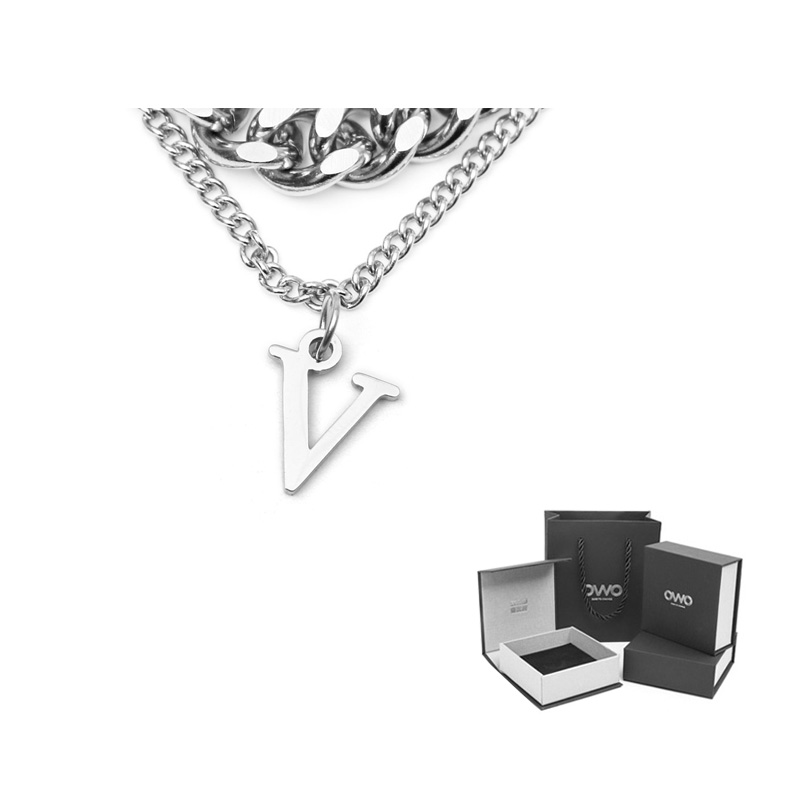 

Титановая стальная цепь унисекс OWO, V Pendant