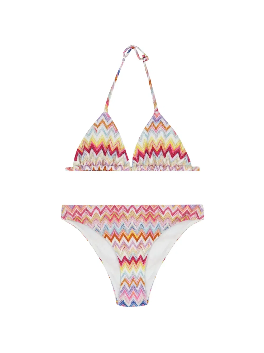 Бикини с зигзагообразным узором Missoni Kids, розовый