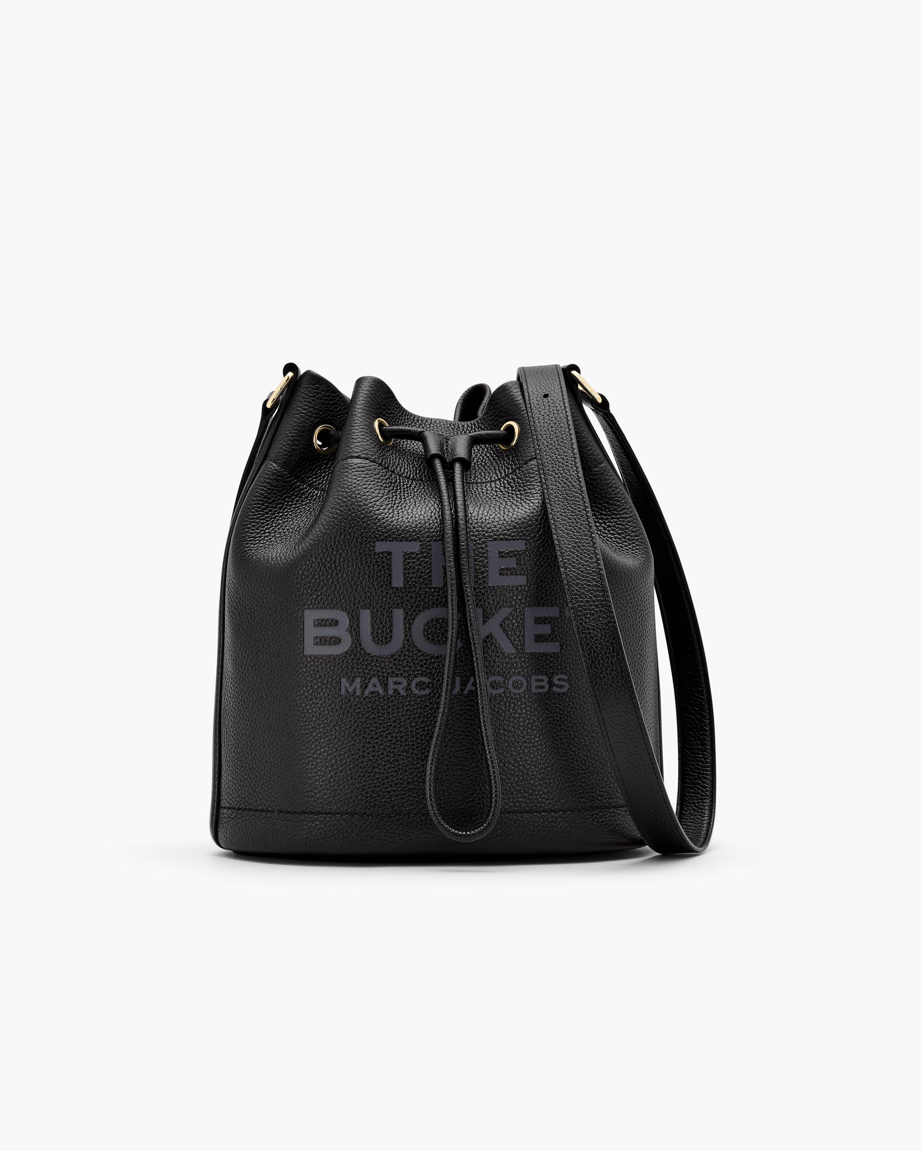 

Большая кожаная сумка-ведро Marc Jacobs, черный
