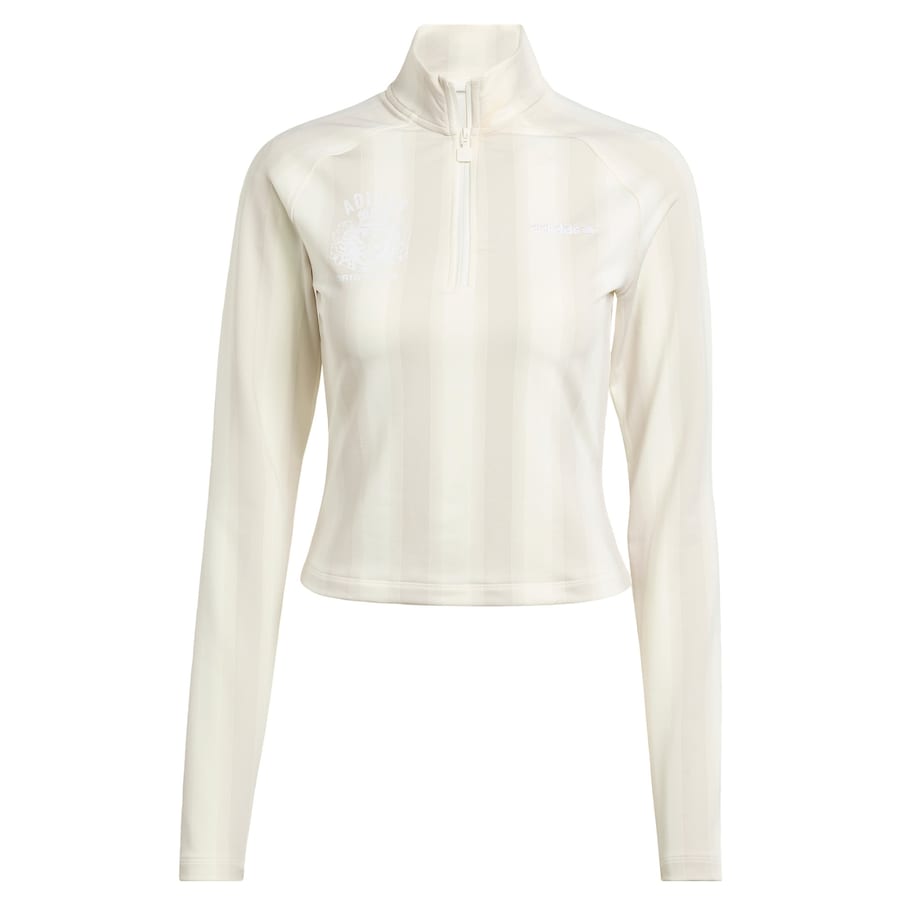 

Рубашка ADIDAS ORIGINALS Half-Zip Graphic Football Long-Sleeve, от белого