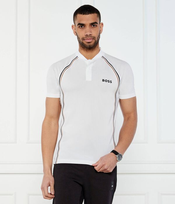 

Рубашка поло Slim fit Boss Green, белый