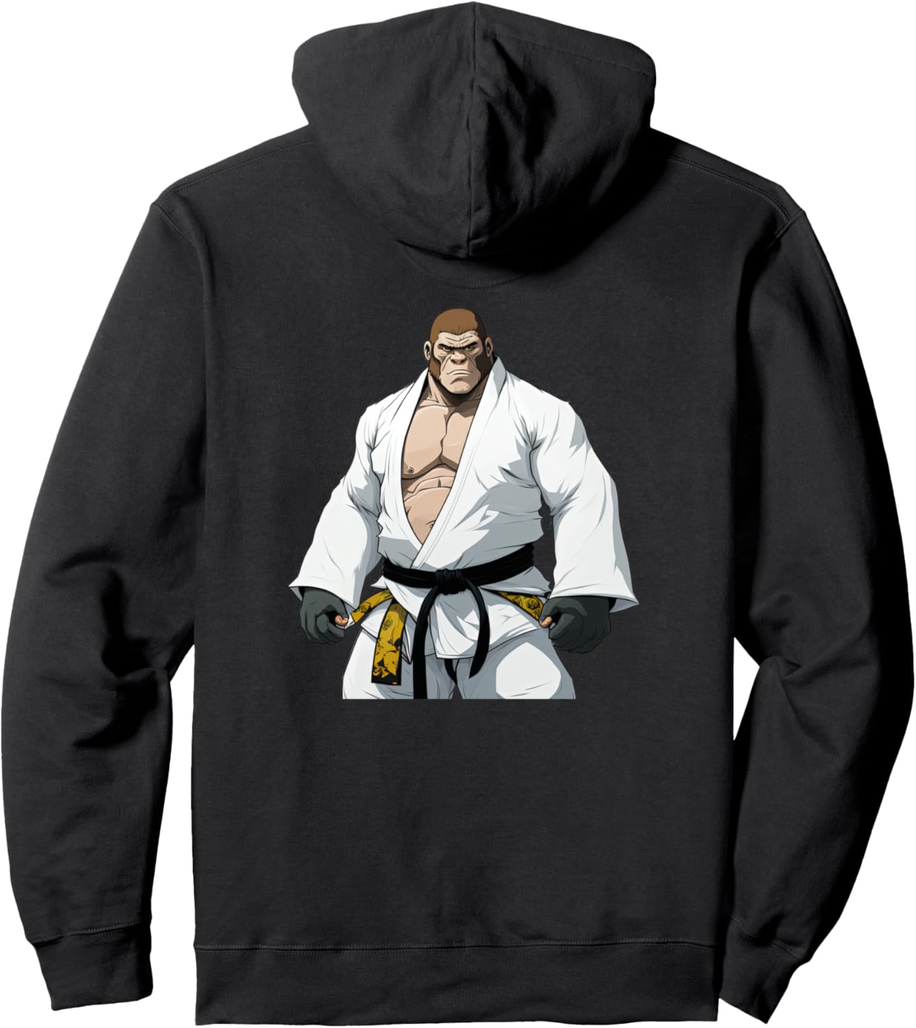 

Худи с изображением гориллы, символизирующей японские боевые искусства, дзюдо Martial Arts Judo Gorilla Hoodie/Pullover, черный