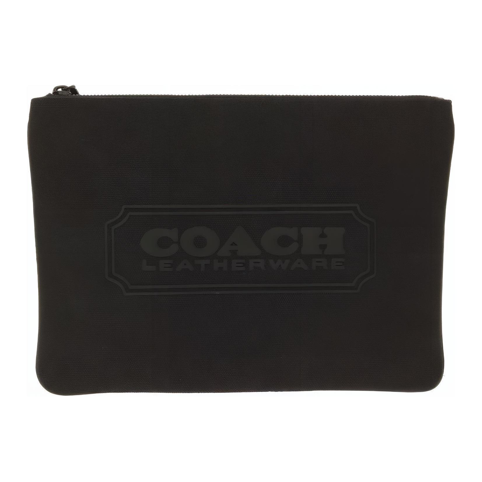

COACH Кожаный кошелек для мужчин большой черный