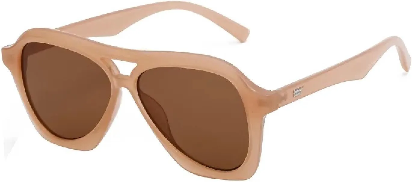 

Винтажные солнцезащитные очки в крупной оправе для женщин и мужчин, в стиле люкс, панк, популярные, с защитой от УФ-излучения UV400 TYUVIVO, Jelly Tea Tea