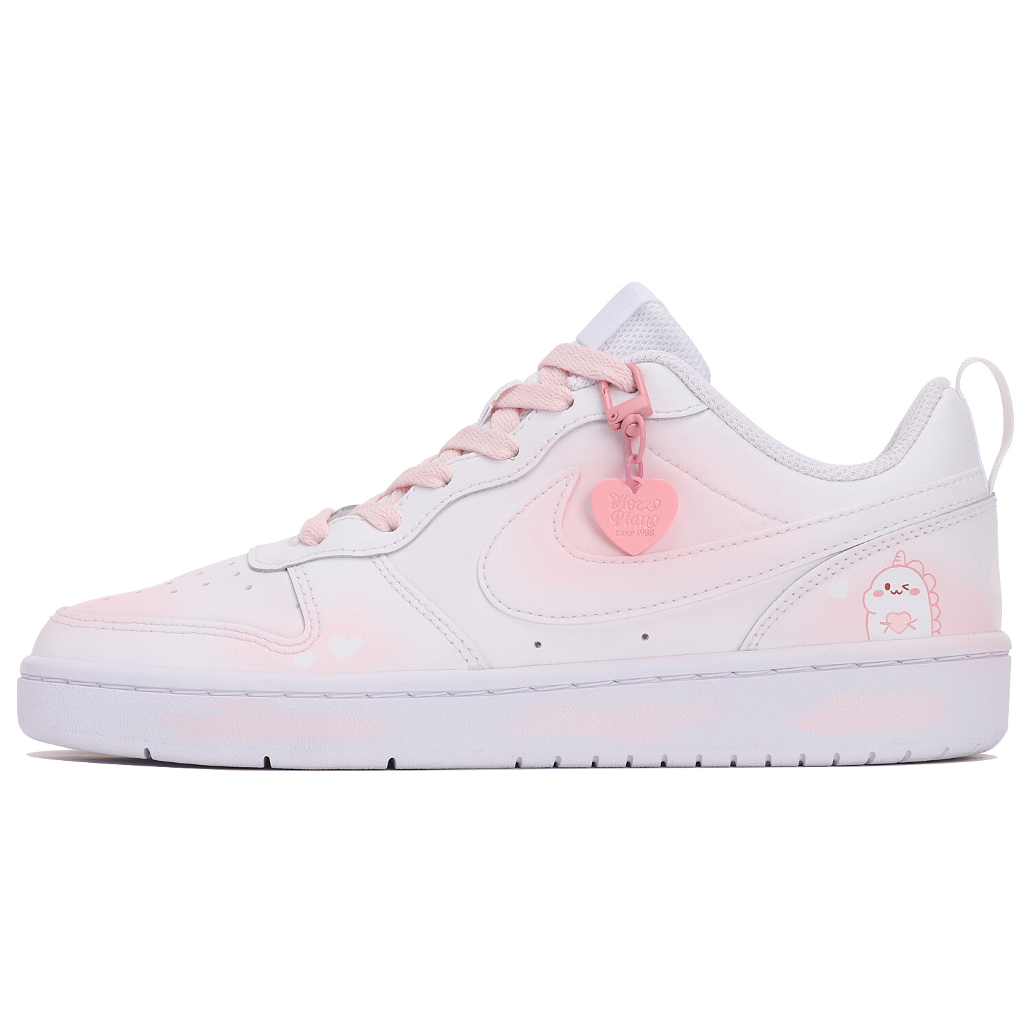 

Кроссовки Nike Court Borough Skateboard Shoes Women's Low-Top Pink/White, белый