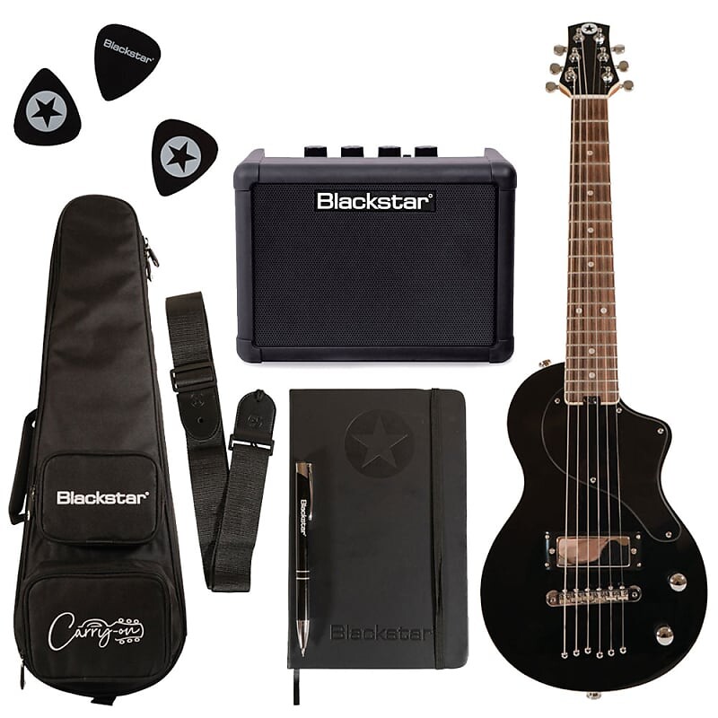 

Электрогитара Blackstar Travel Guitar Deluxe Pack Black with FLY3 + Travel Bag + Strap + Picks