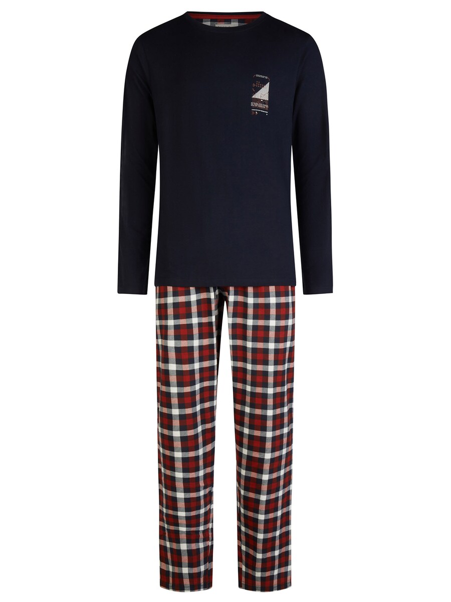 

Длинная пижама Phil & Co. Berlin Cozy, цвет Dark blue/Red/White