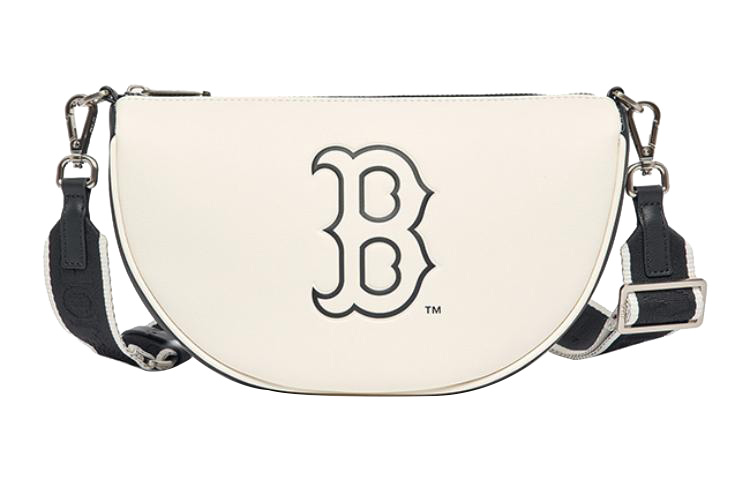 

Искусственная кожа Сумка-пельмень Плечевая сумка Кроссбоди Обычная Унисекс Черный Белый MLB