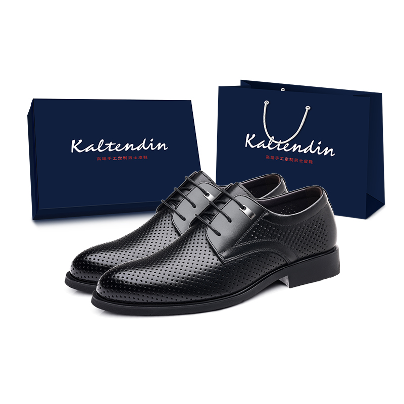 

Kaltendin Мужские туфли черные с низким верхом и ажурными вставками, цвет Black Cut-Out